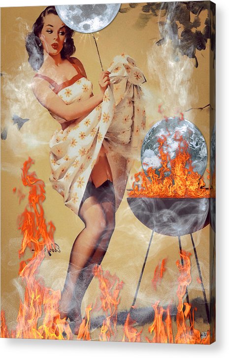 Earth On Fire - Acrylic Print