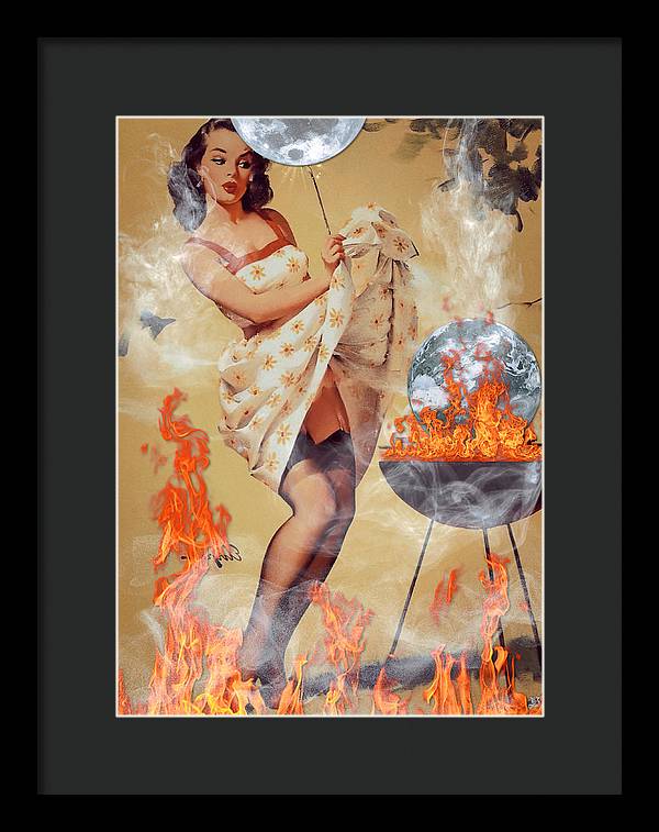 Earth On Fire - Framed Print