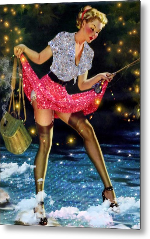 Fishin' Pretty - Metal Print