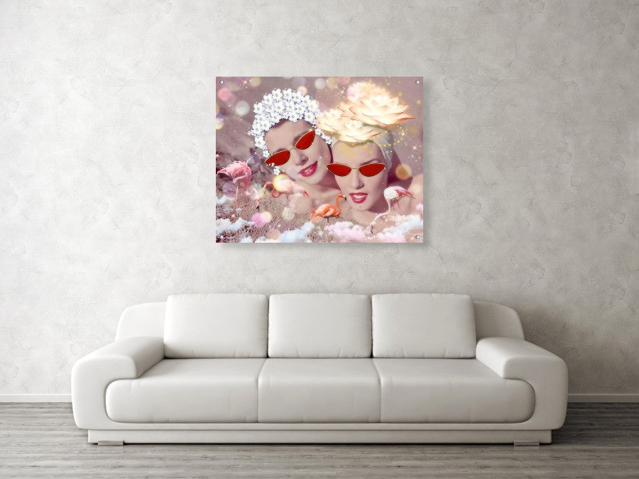 Flamingo Beach - Acrylic Print
