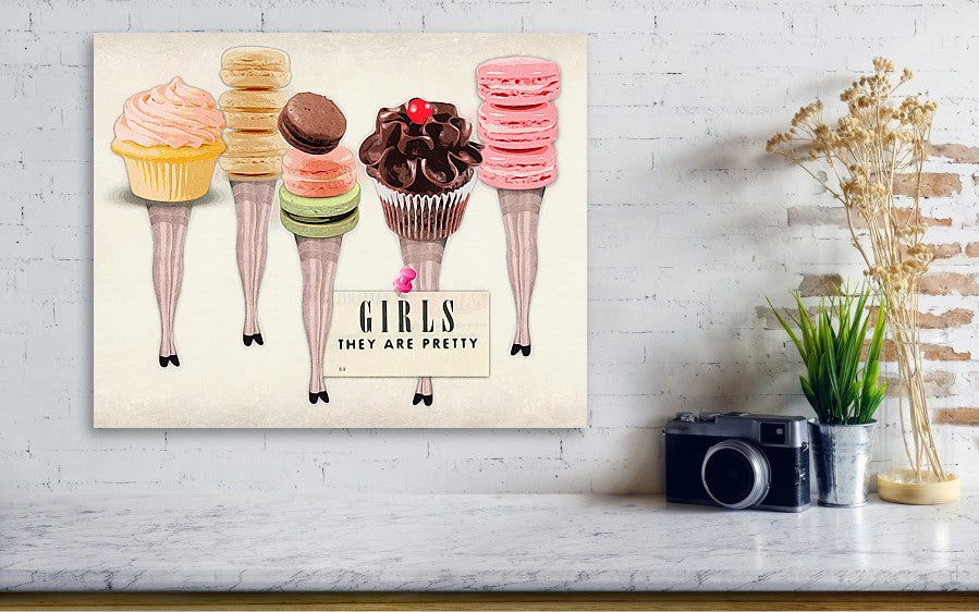 Girls They Are Pretty (v1) - Metal Print