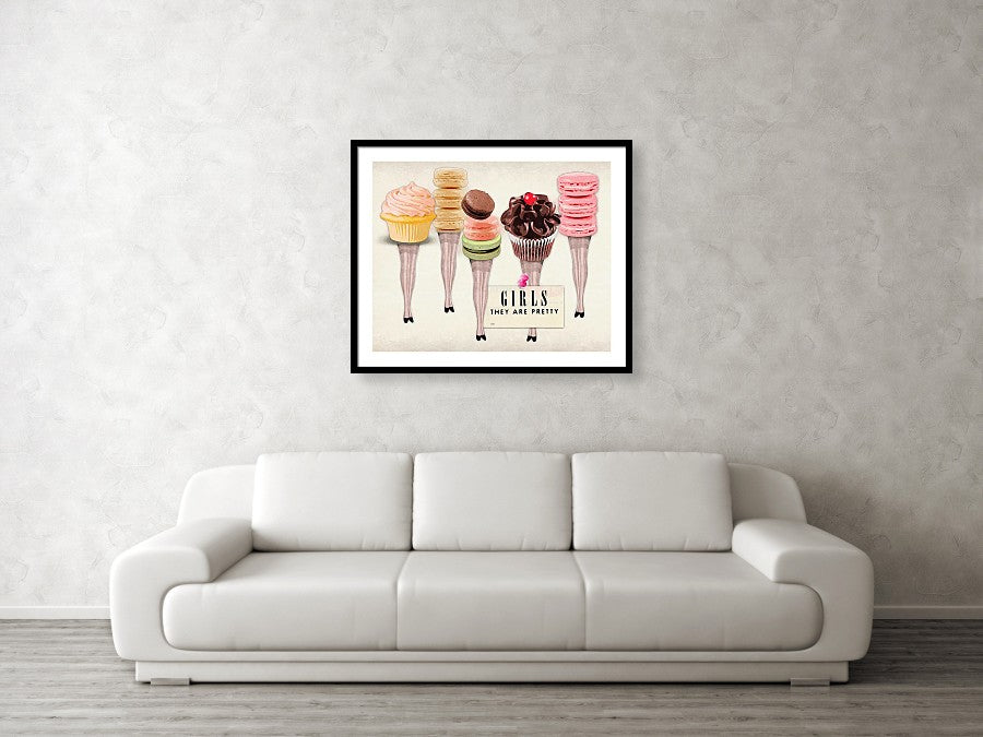 Girls They Are Pretty (v1) - Framed Print