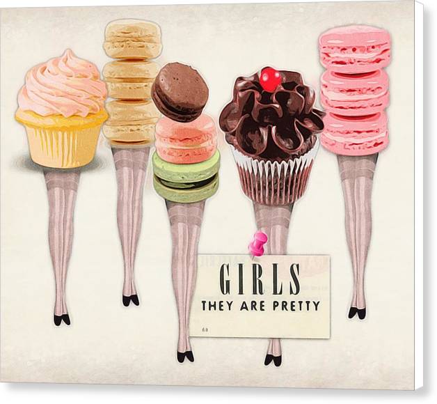Girls They Are Pretty (v1) - Canvas Print