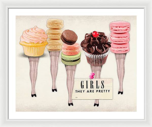 Girls They Are Pretty (v1) - Framed Print