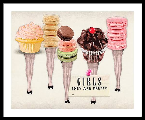 Girls They Are Pretty (v1) - Framed Print