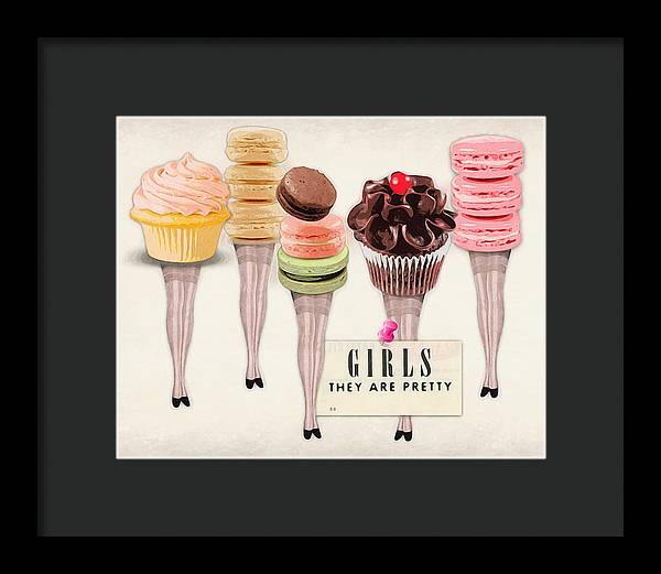 Girls They Are Pretty (v1) - Framed Print