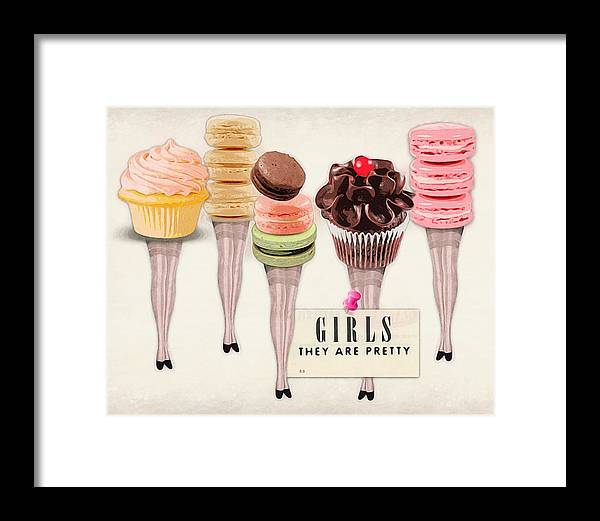 Girls They Are Pretty (v1) - Framed Print