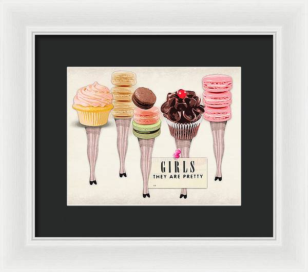Girls They Are Pretty (v1) - Framed Print