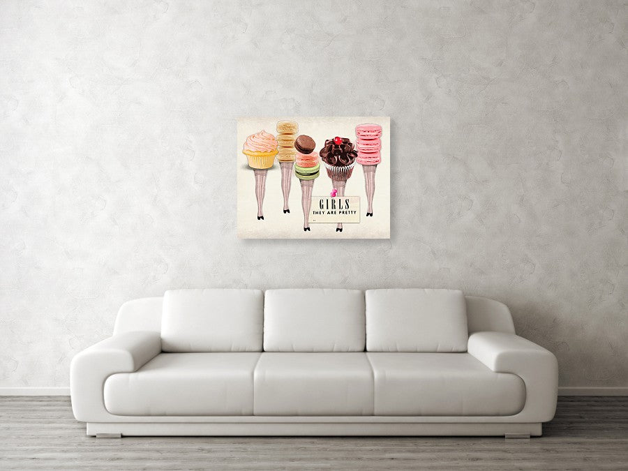 Girls They Are Pretty (v1) - Canvas Print