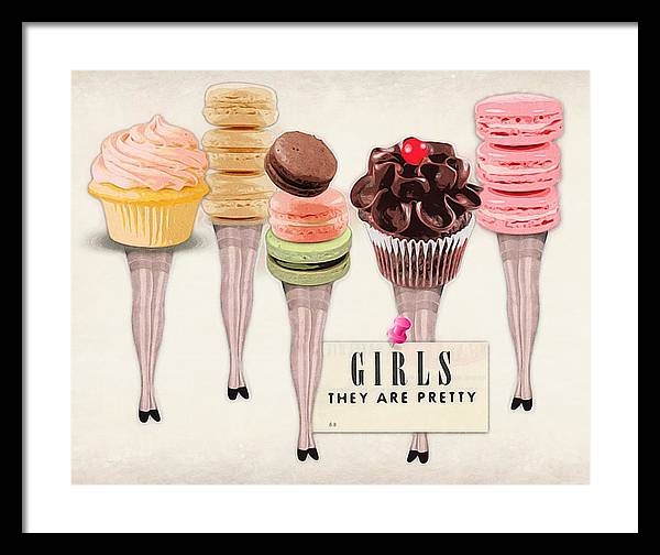 Girls They Are Pretty (v1) - Framed Print