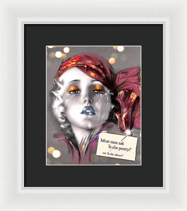 Is She Pretty? - Framed Print