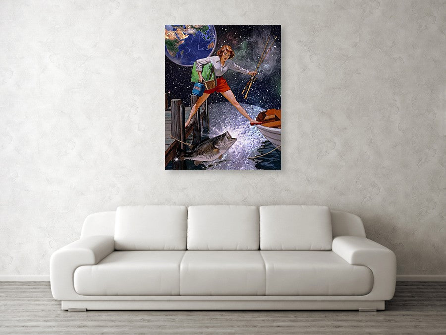 It All Started With A Big Bass - Metal Print