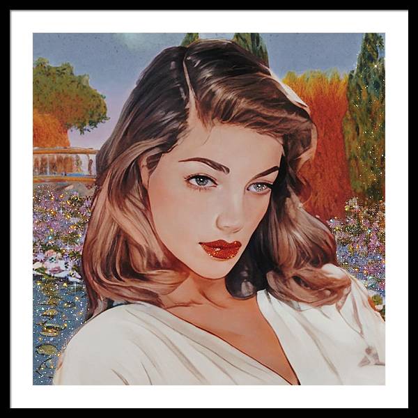 Lauren In Giverny Gardens - Framed Print