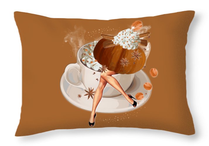 Miss Pumpkin Spicy - Throw Pillow