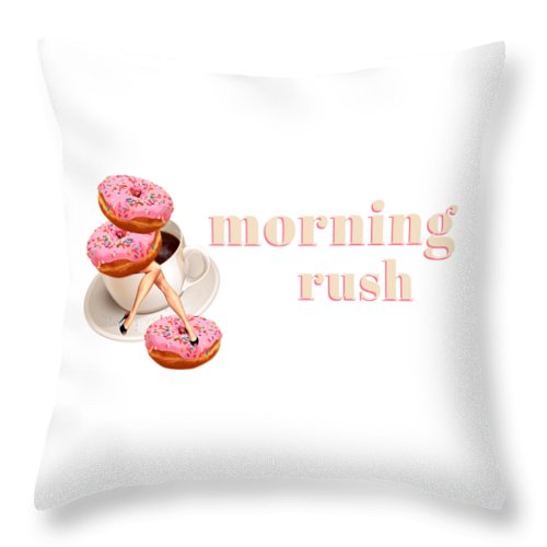 Morning Rush v2 - Throw Pillow