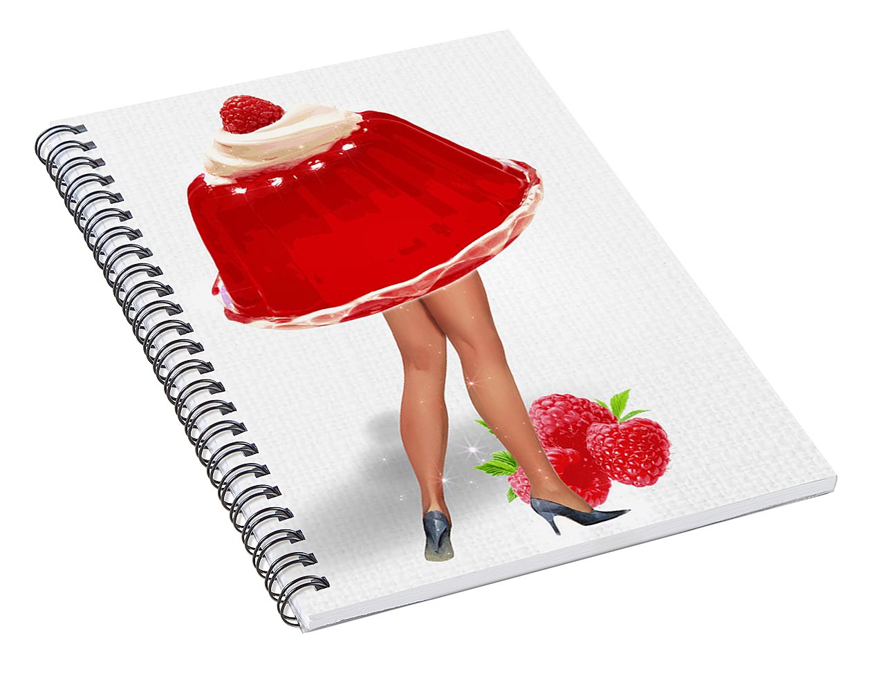 Miss Raspberry Jiggles - Spiral Notebook