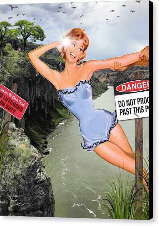 Save Me From My Canyon Selfie - Canvas Print