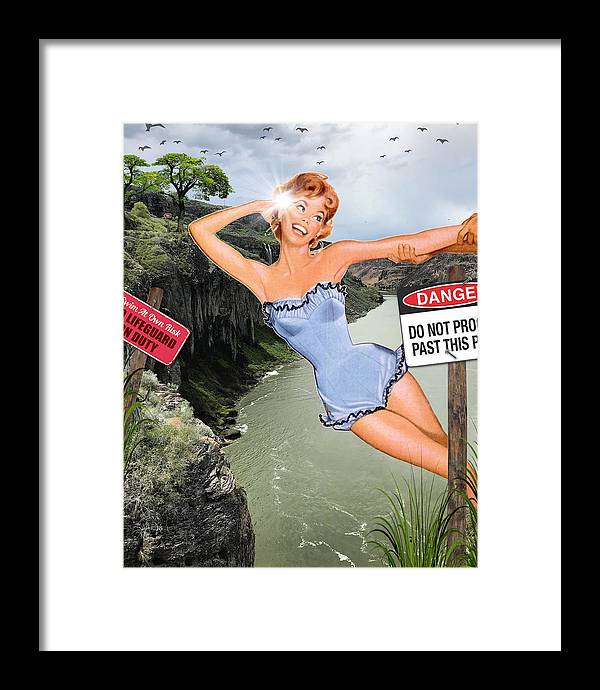 Save Me From My Canyon Selfie - Framed Print