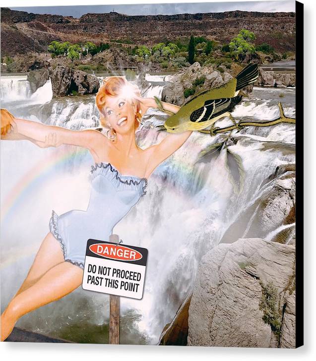 Save Me From My Waterfalls Selfie - Canvas Print