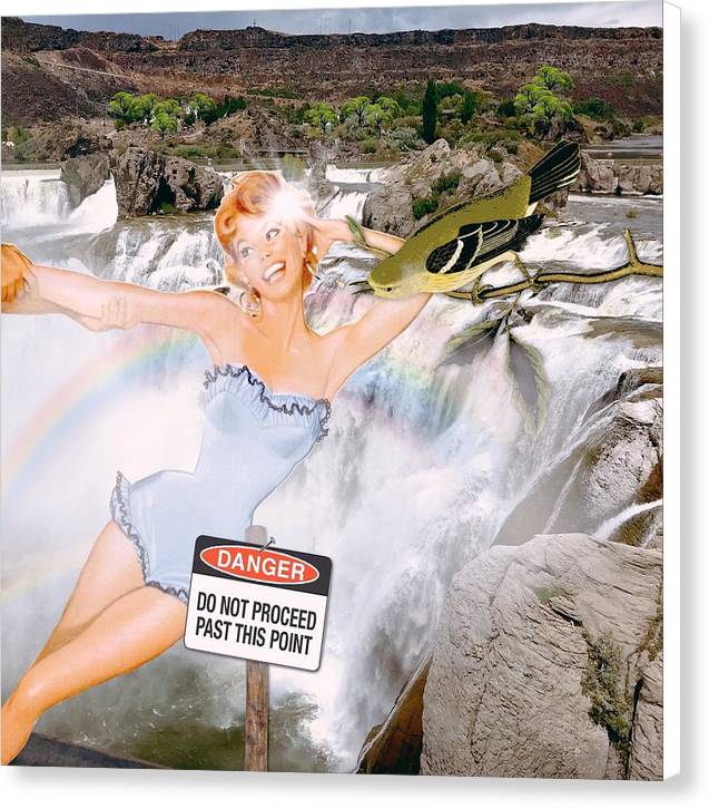 Save Me From My Waterfalls Selfie - Canvas Print