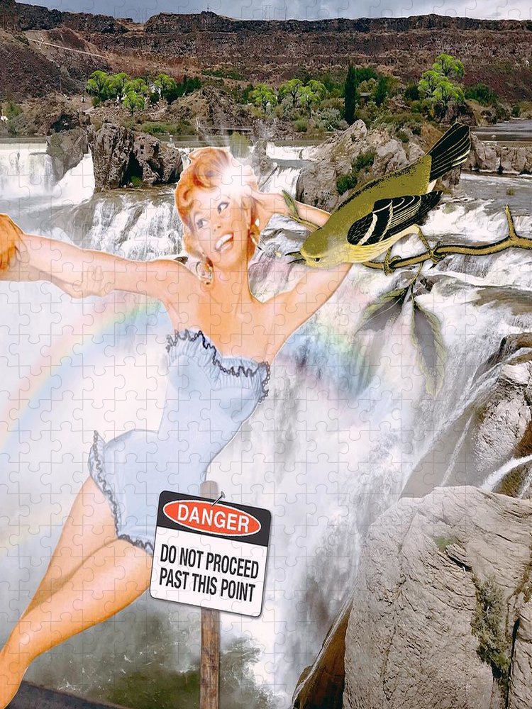 Save Me From My Waterfalls Selfie -Jigsaw Puzzle