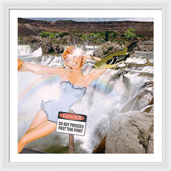 Save Me From My Waterfalls Selfie - Framed Print
