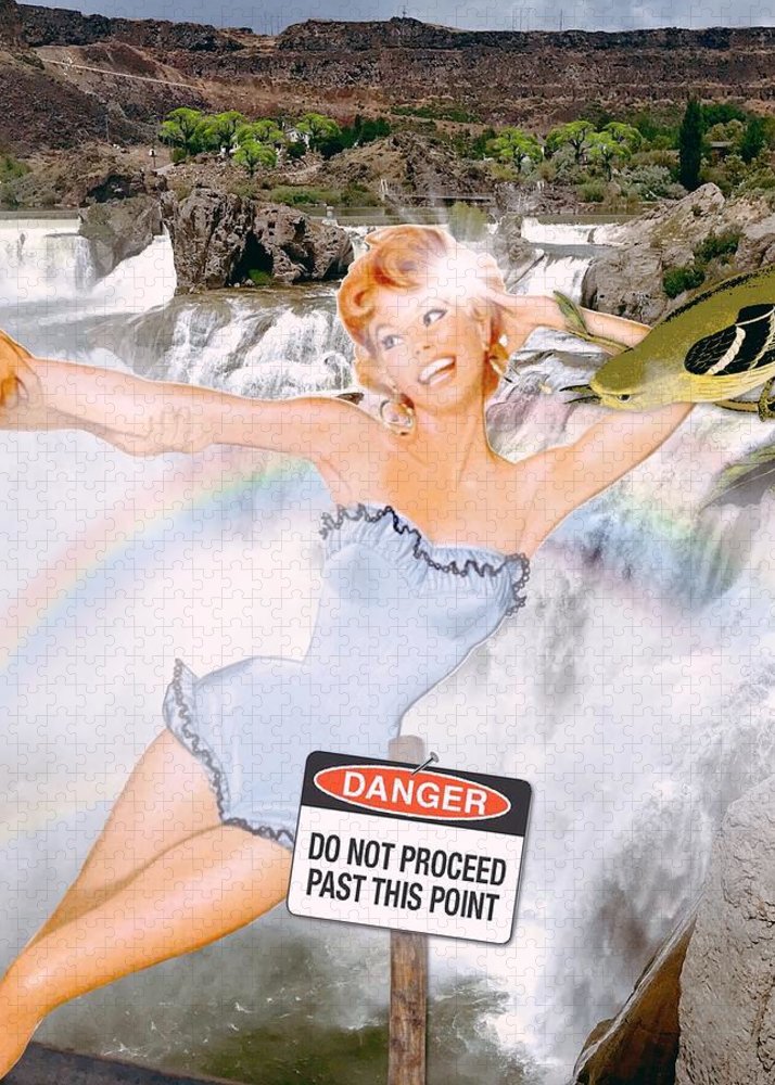 Save Me From My Waterfalls Selfie -Jigsaw Puzzle