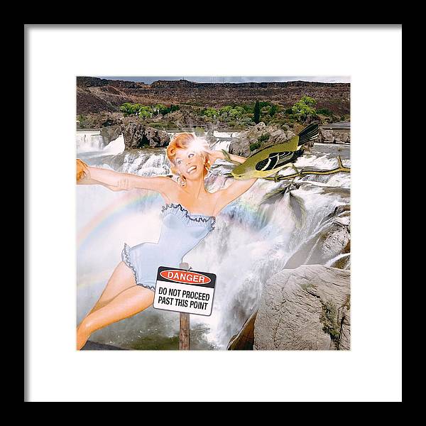 Save Me From My Waterfalls Selfie - Framed Print
