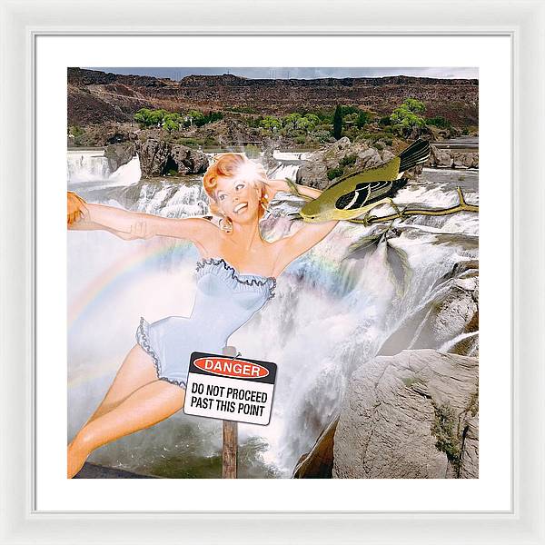 Save Me From My Waterfalls Selfie - Framed Print