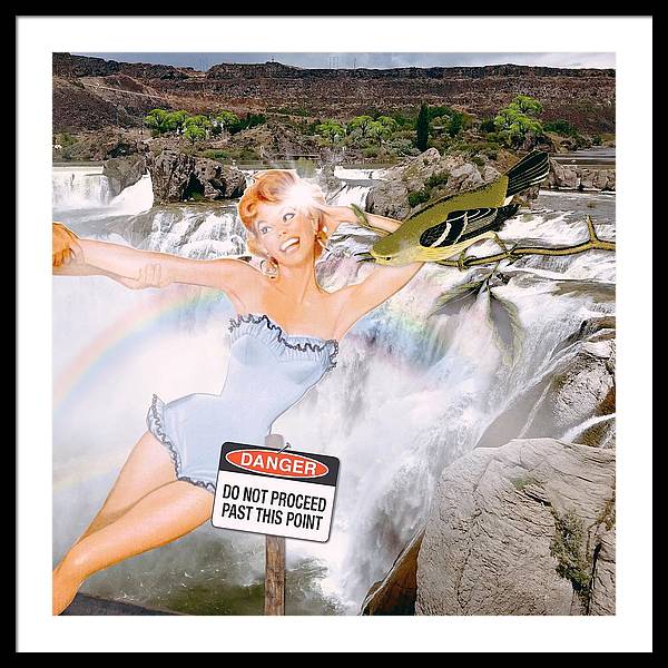 Save Me From My Waterfalls Selfie - Framed Print