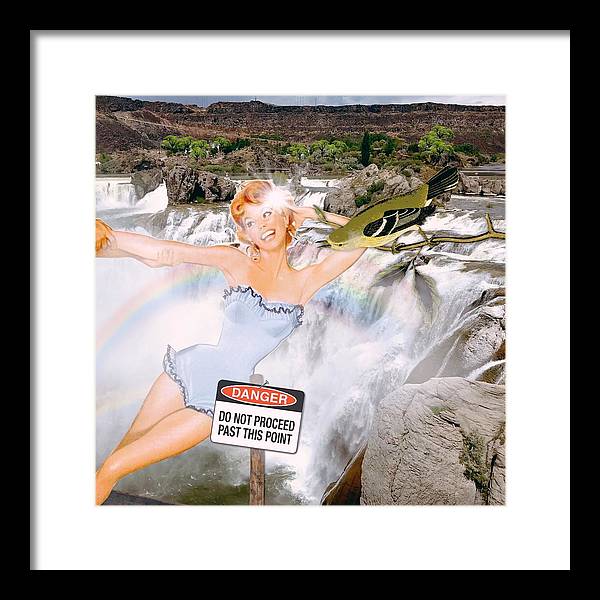 Save Me From My Waterfalls Selfie - Framed Print
