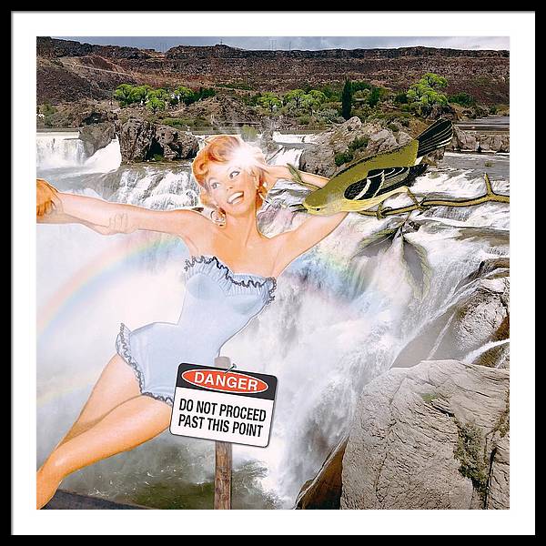 Save Me From My Waterfalls Selfie - Framed Print