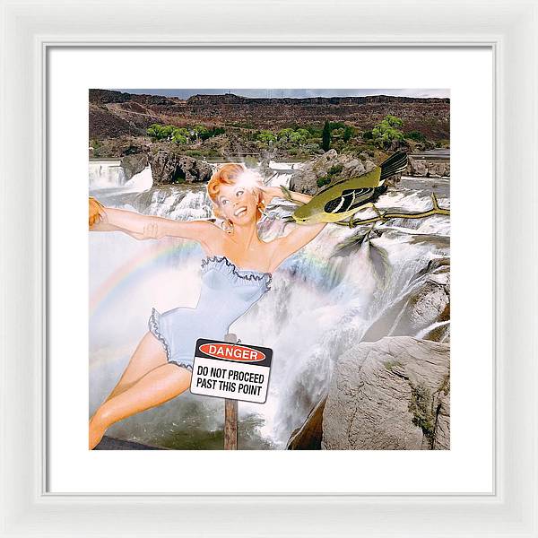 Save Me From My Waterfalls Selfie - Framed Print