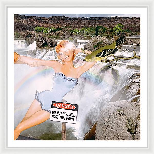 Save Me From My Waterfalls Selfie - Framed Print