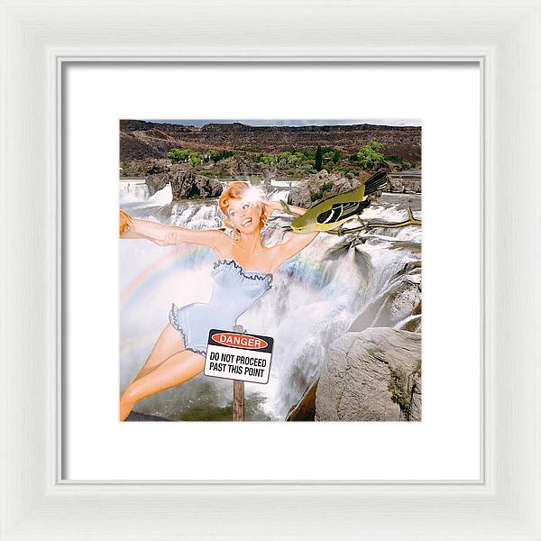 Save Me From My Waterfalls Selfie - Framed Print