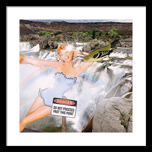 Save Me From My Waterfalls Selfie - Framed Print