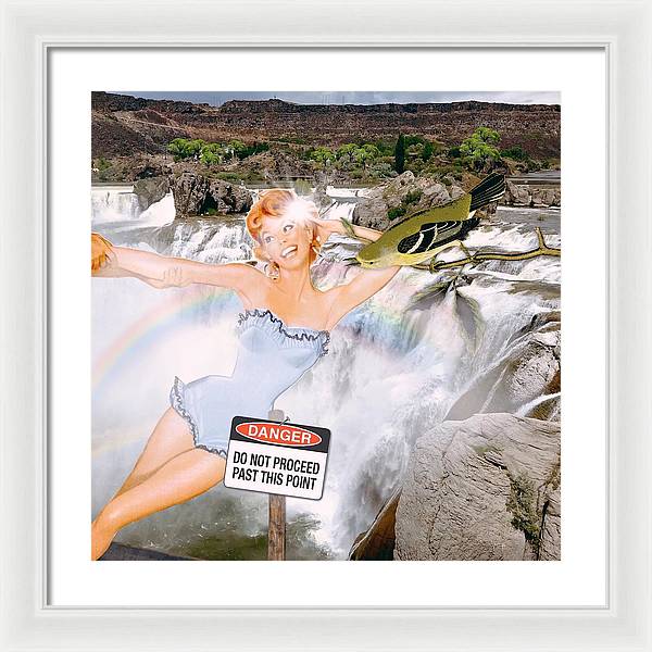 Save Me From My Waterfalls Selfie - Framed Print