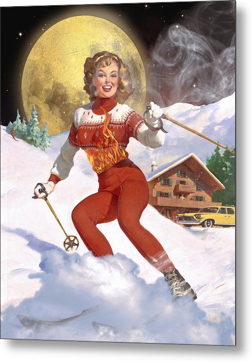 She Has A Fire In Her Belly  - Metal Print