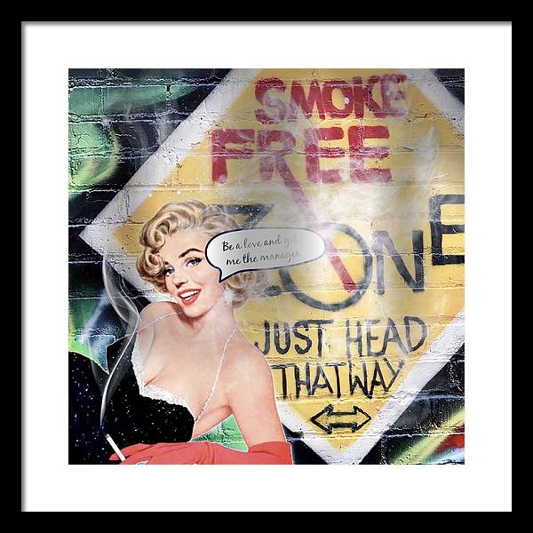 Smoking No-Smoking Zone - Framed Print
