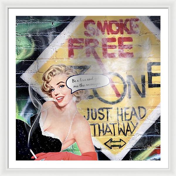 Smoking No-Smoking Zone - Framed Print