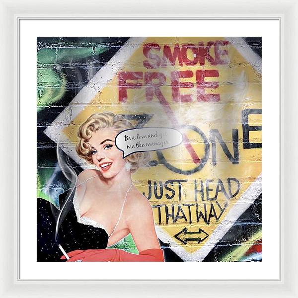 Smoking No-Smoking Zone - Framed Print