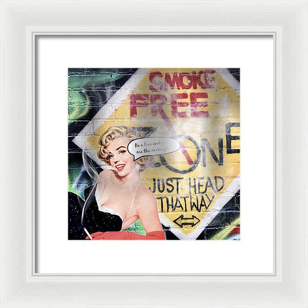 Smoking No-Smoking Zone - Framed Print