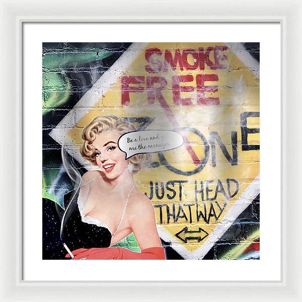 Smoking No-Smoking Zone - Framed Print
