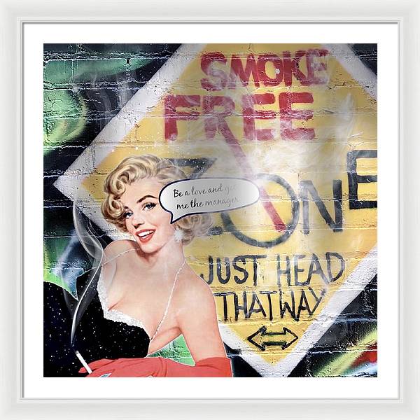Smoking No-Smoking Zone - Framed Print