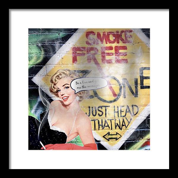 Smoking No-Smoking Zone - Framed Print