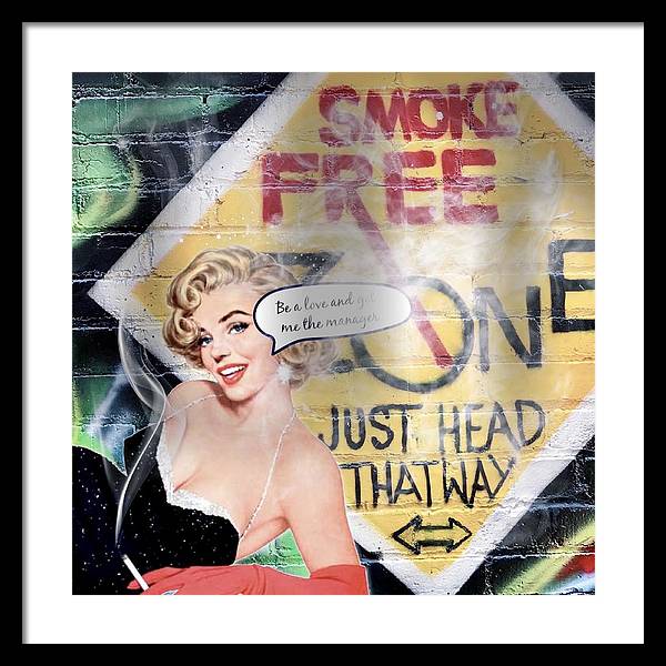 Smoking No-Smoking Zone - Framed Print