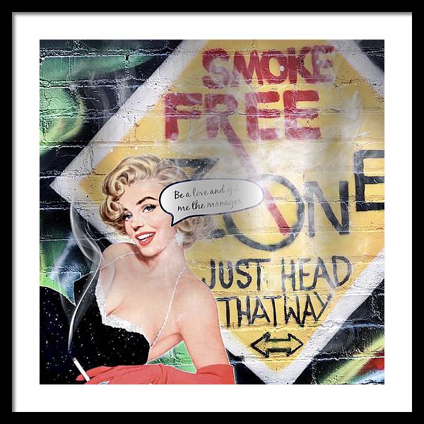 Smoking No-Smoking Zone - Framed Print