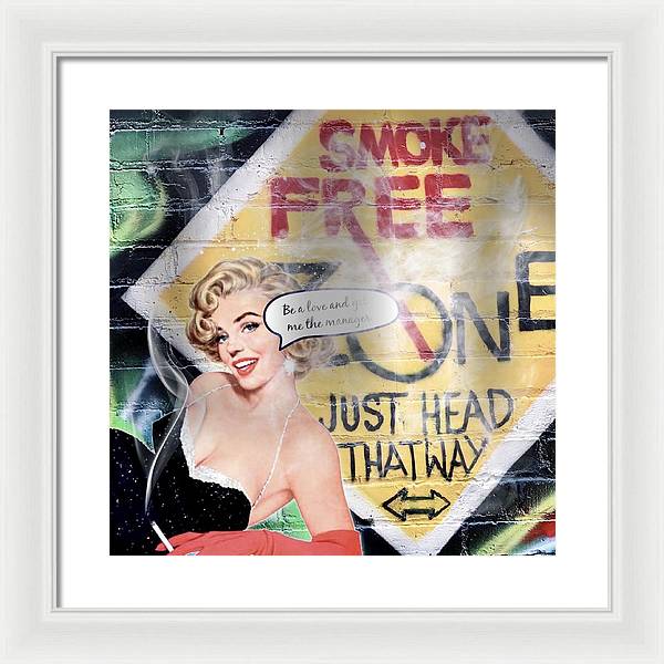 Smoking No-Smoking Zone - Framed Print