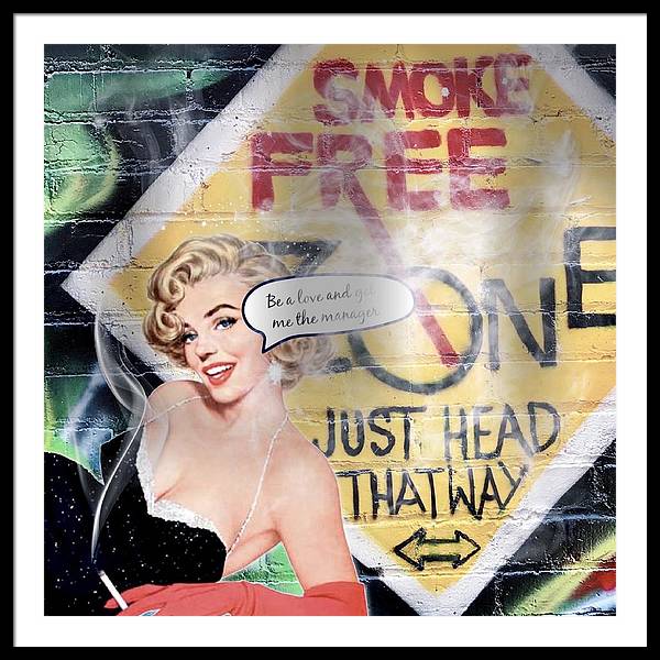 Smoking No-Smoking Zone - Framed Print