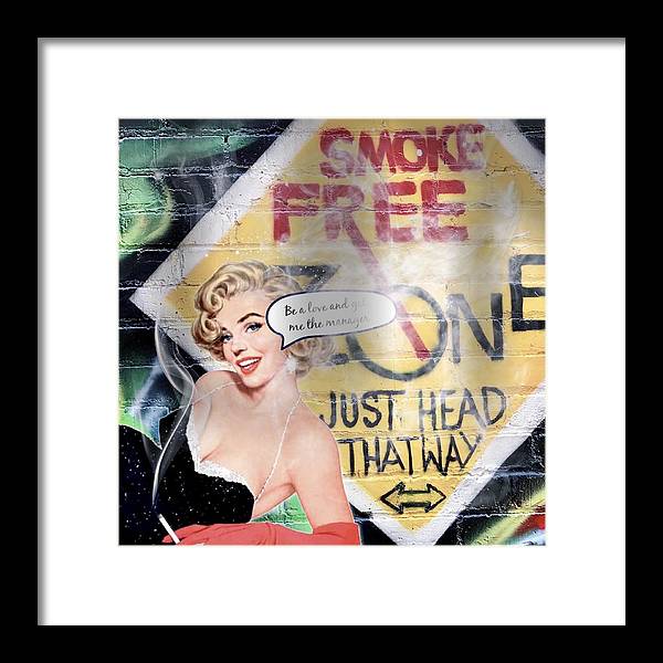 Smoking No-Smoking Zone - Framed Print